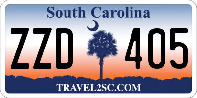 SC license plate ZZD405