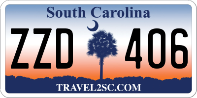 SC license plate ZZD406