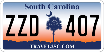 SC license plate ZZD407
