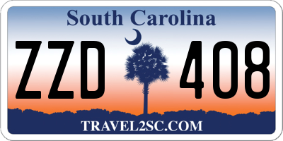 SC license plate ZZD408