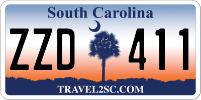 SC license plate ZZD411