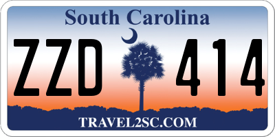 SC license plate ZZD414