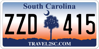 SC license plate ZZD415