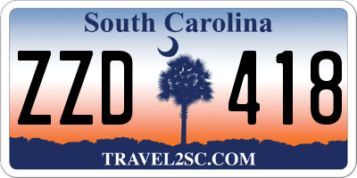 SC license plate ZZD418