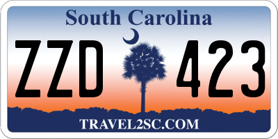 SC license plate ZZD423