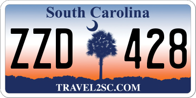 SC license plate ZZD428