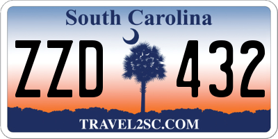 SC license plate ZZD432