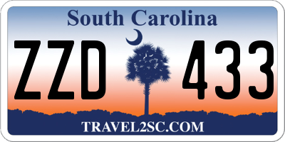 SC license plate ZZD433