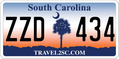 SC license plate ZZD434