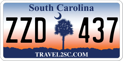 SC license plate ZZD437