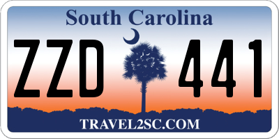 SC license plate ZZD441