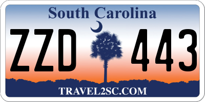 SC license plate ZZD443