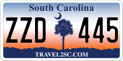 SC license plate ZZD445