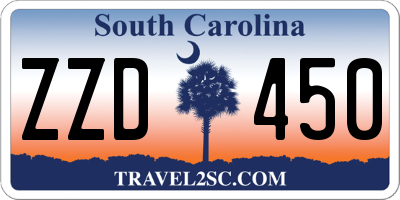 SC license plate ZZD450