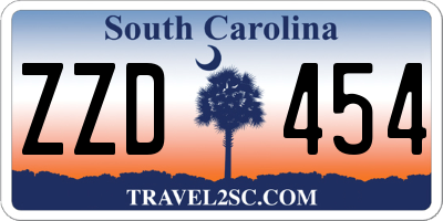 SC license plate ZZD454