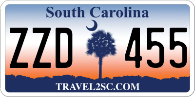 SC license plate ZZD455
