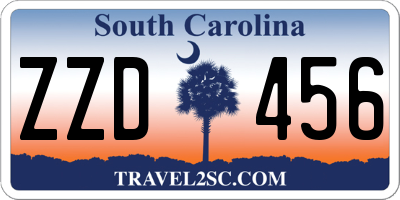 SC license plate ZZD456