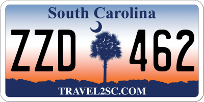 SC license plate ZZD462