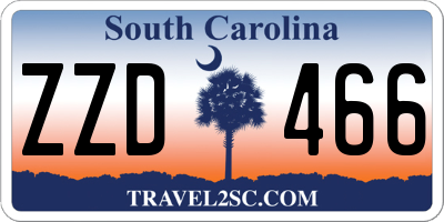 SC license plate ZZD466