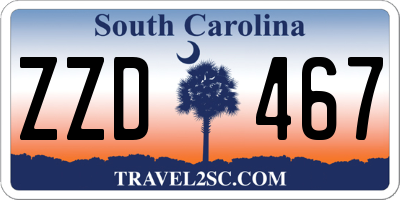 SC license plate ZZD467