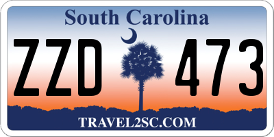 SC license plate ZZD473