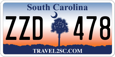 SC license plate ZZD478