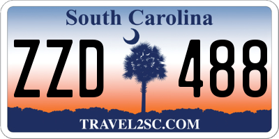 SC license plate ZZD488