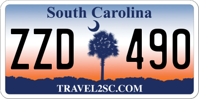 SC license plate ZZD490
