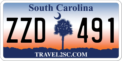 SC license plate ZZD491