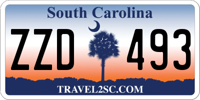 SC license plate ZZD493
