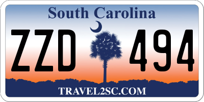 SC license plate ZZD494