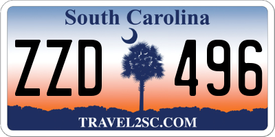 SC license plate ZZD496