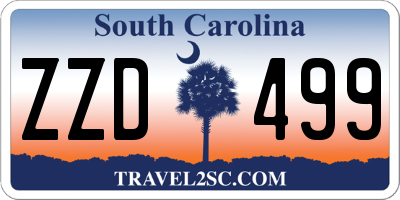 SC license plate ZZD499