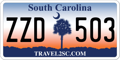 SC license plate ZZD503