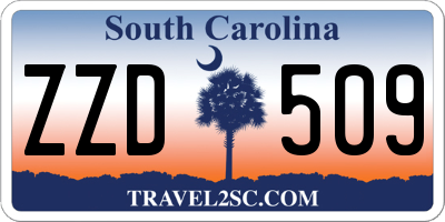 SC license plate ZZD509