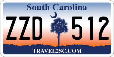 SC license plate ZZD512