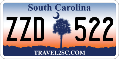 SC license plate ZZD522