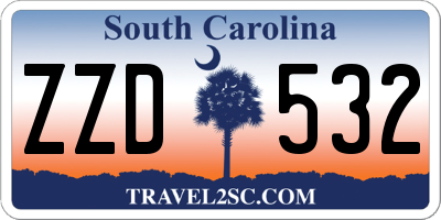 SC license plate ZZD532
