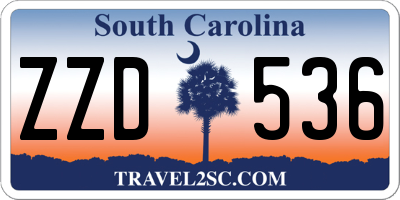 SC license plate ZZD536