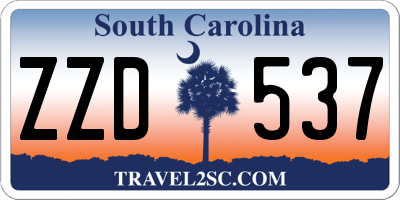SC license plate ZZD537