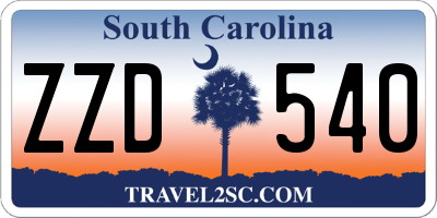 SC license plate ZZD540