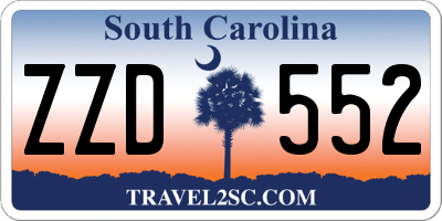 SC license plate ZZD552
