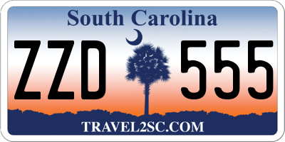 SC license plate ZZD555