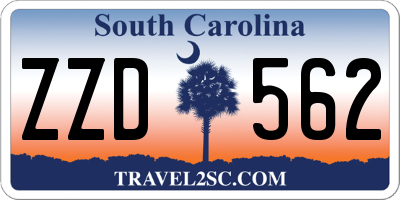 SC license plate ZZD562