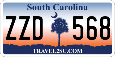 SC license plate ZZD568
