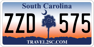 SC license plate ZZD575