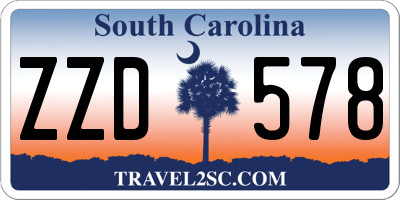 SC license plate ZZD578