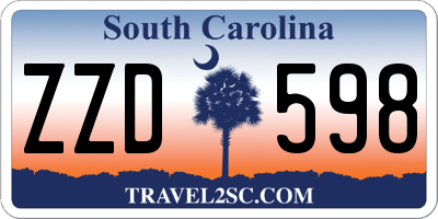 SC license plate ZZD598