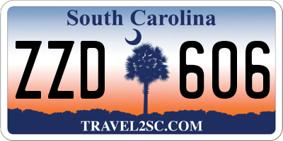 SC license plate ZZD606