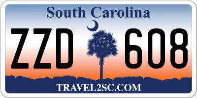 SC license plate ZZD608